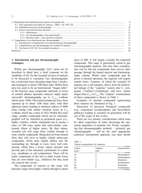 Gas chromatographic technologies for the analysis of essential oils