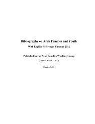 English Bibliography on Arab Families and Youth - Dr. Suad Joseph