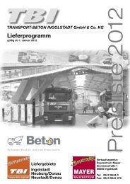Lieferprogramm - TBI Transportbeton Ingolstadt