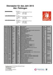 Dienstplan 2013 - Freiwillige Feuerwehr Oberderdingen