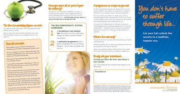 Allergy Brochure - Holistic Health Mackay