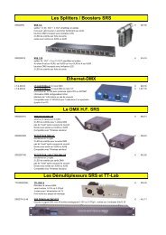 Ethernet-DMX Les DÃ©multiplexeurs SRS et TT-Lab Les Splitters ...
