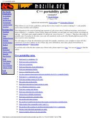 Mozilla: C++ Portability Guide - Literate Programming