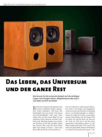 Das Leben, das Universum und der ganze Rest - Blackforestaudio ...