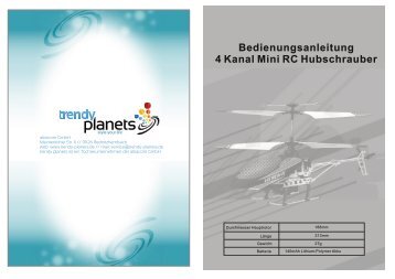 Bedienungsanleitung 4 Kanal Mini RC Hubschrauber - Trendy  Planets