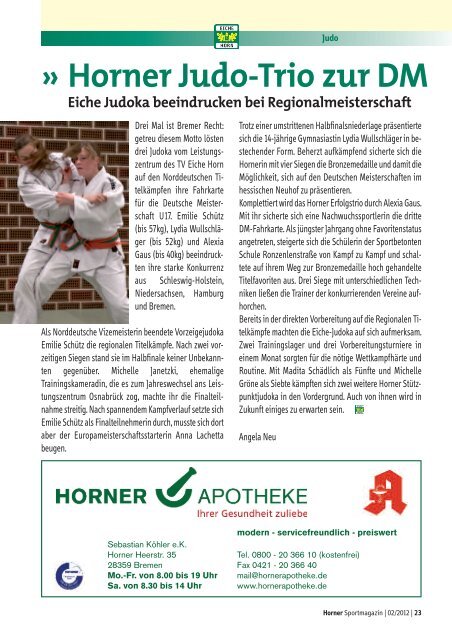 Horner Sportmagazin - Trenz AG