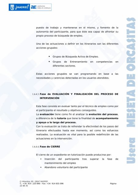 PLAN EMPLEO MESETA DE ORCASITAS.pdf - Federación regional ...