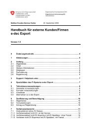 Handbuch für externe Kunden/Firmen e-dec Export - TransSoft