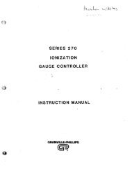 Granville-Phillips 270 Series ion gauge controller - HSD Engineering