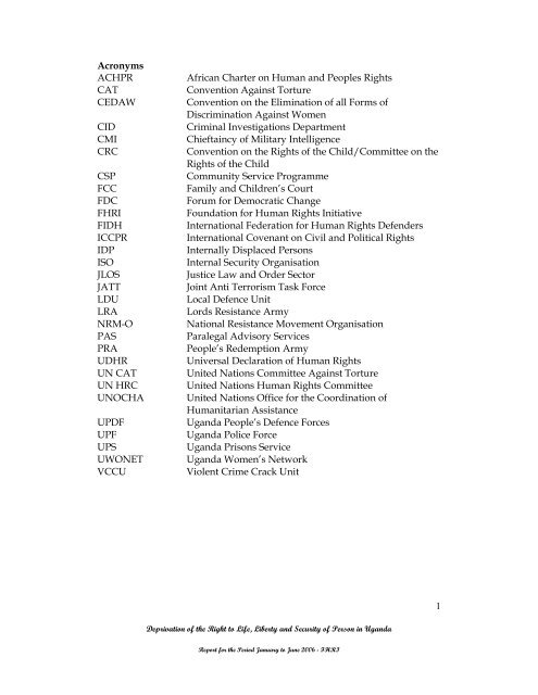 1 Acronyms Achpr African Charter On Human And Peoples Rights
