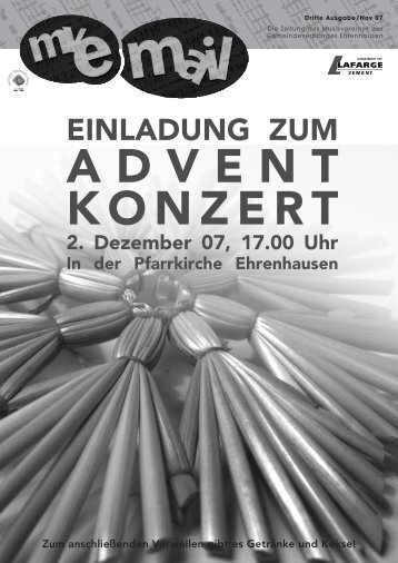 einladung zum - Musikverein des Gemeindeverbandes Ehrenhausen