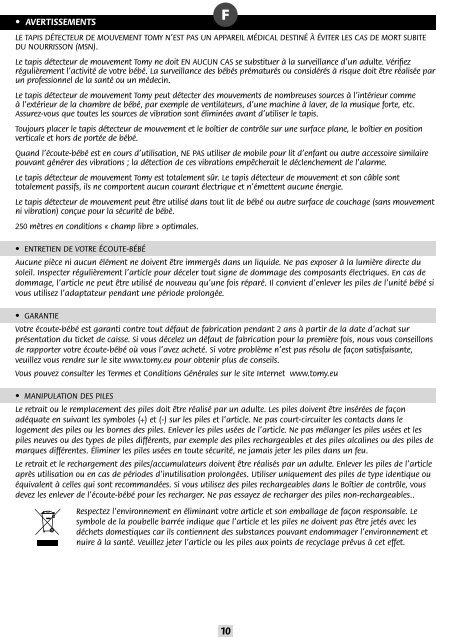 Instructions â¢ Notice d'emploi Gebruiksaanwijzing ... - Tomy