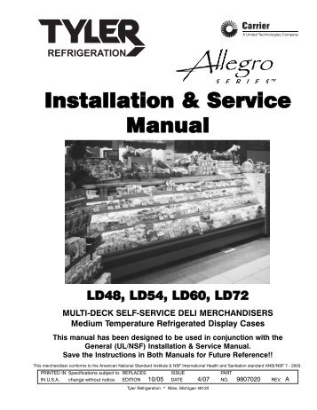 Installation & Service Manual - Hill Phoenix