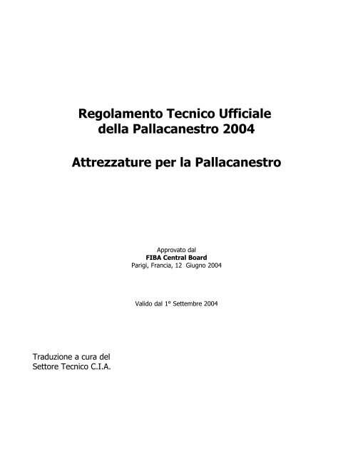 Attrezzature per la pallacanestro