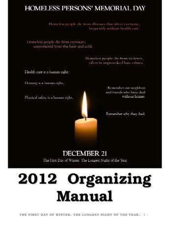 2012 Organizing Manual - National Coalition for the Homeless