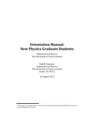 Orientation Manual: New Physics Graduate Students