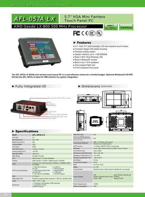 AFL-057A-LX - Tri-M Systems Inc.