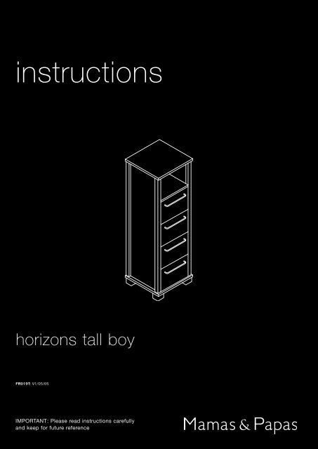 Horizons Tall Boy instructions - Mamas & Papas