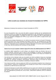 Lettre ouverte aux membres du Conseil d'orientation ... - CFDT AFPA