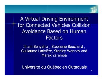 A Virtual Driving Environment for Connected ... - (ITS) Canada