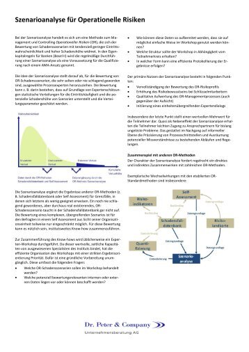 Szenarioanalyse fÃ¼r Operationelle Risiken - Dr. Peter & Company AG