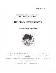 programs - The Federated Garden Clubs of Connecticut, Inc.