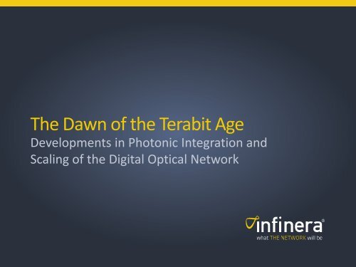 The Dawn of the Terabit Age - Infinera