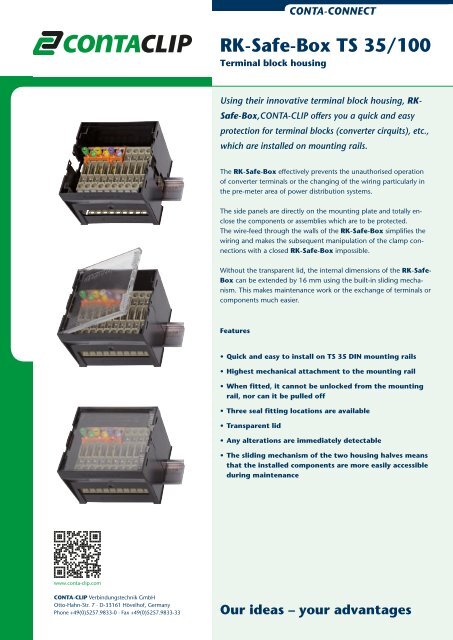 Conta Clip Rk50 RK-Safe-Box TS 35/100 - CONTA-CLIP