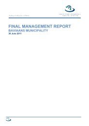 FINAL MANAGEMENT REPORT - Baviaans Municipality