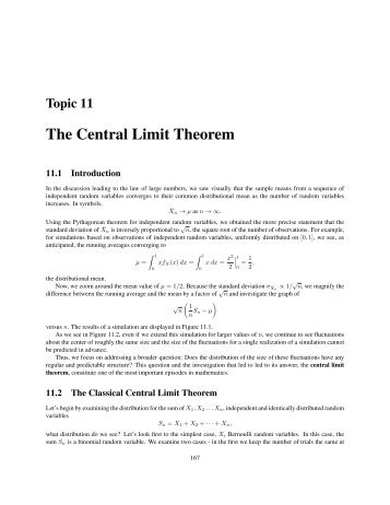 The Central Limit Theorem