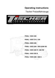 Operating instructions - Tischer Freizeitfahrzeuge