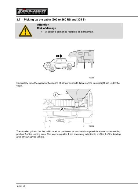 Operating instructions - Tischer Freizeitfahrzeuge