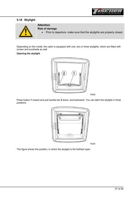 Operating instructions - Tischer Freizeitfahrzeuge