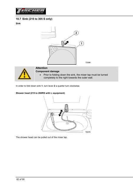 Operating instructions - Tischer Freizeitfahrzeuge