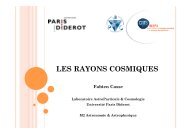 LES RAYONS COSMIQUES - APC