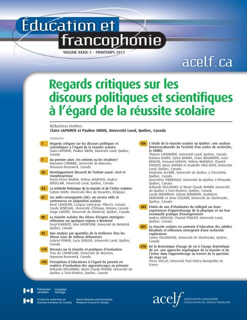 NumÃ©ro complet (pdf) - acelf