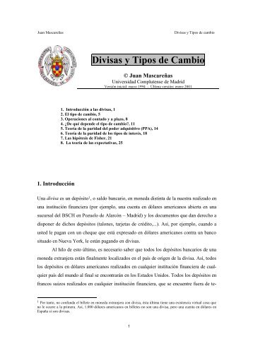 Divisas y Tipos de Cambio - Gaceta Financiera