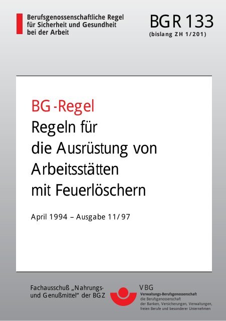 Bgr 133 Feuerschutz Holt