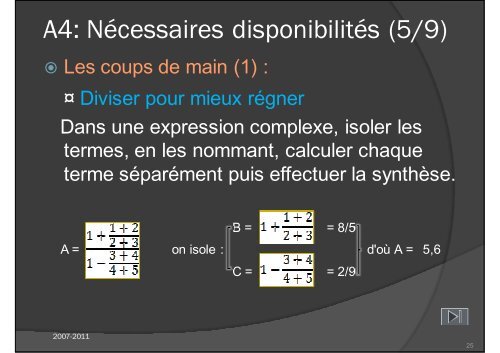 Du Calcul en général (clr)