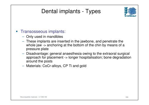 Classification of dental cements - VoWi