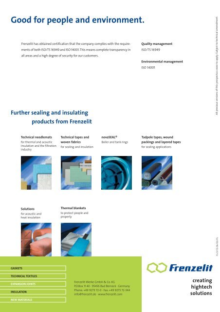 Download brochure - Frenzelit-Werke GmbH & Co. KG