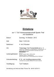 Einladung zur 1. TuS Vereinsmeisterschaft Sparte Trial ... - Trialsport