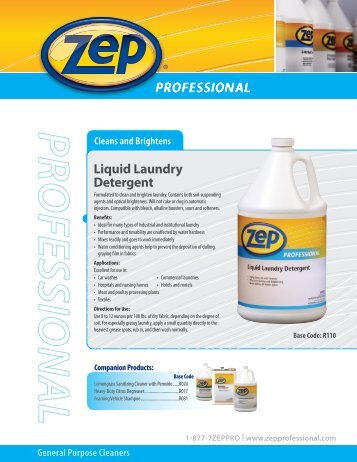 Liquid Laundry Detergent - Zep Professional