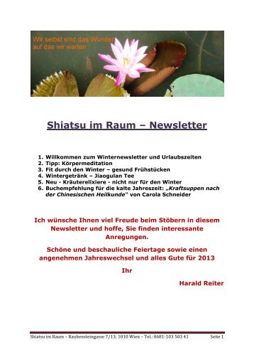 Winter - shiatsu im raum