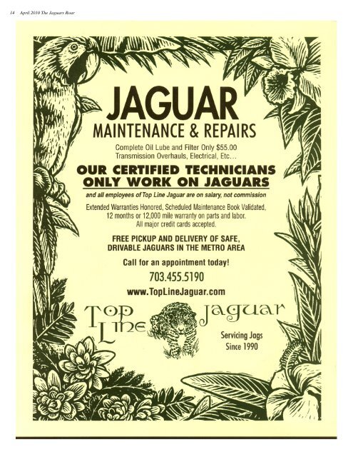 THE JAGUAR'S ROAR - Nation's Capital Jaguar Owners Club