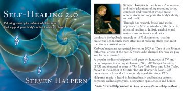 View PDF of the album's liner notes - Inner Peace Music Steven ...