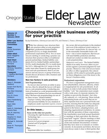 Newsletter - Oregon State Bar