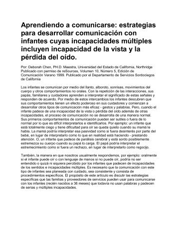 Aprendiendo a comunicarse: estrategias para desarrollar ...