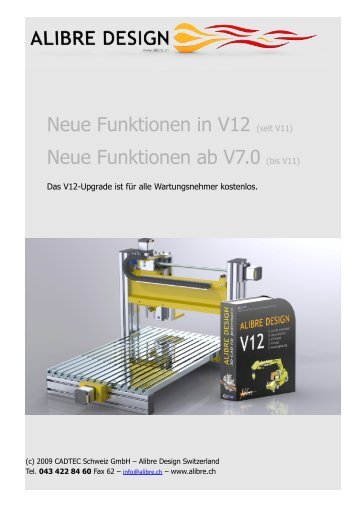 Neue Funktionen in V12 (seit V11) Neue Funktionen ... - Alibre Design