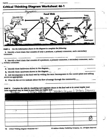 critical thinking diagram worksheet 10 1 answer key